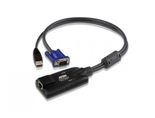 Komutatorius Aten USB VGA KVM Adapter 1 x RJ-45 Female, 1 x USB Male, 1 x HDB-15 Male