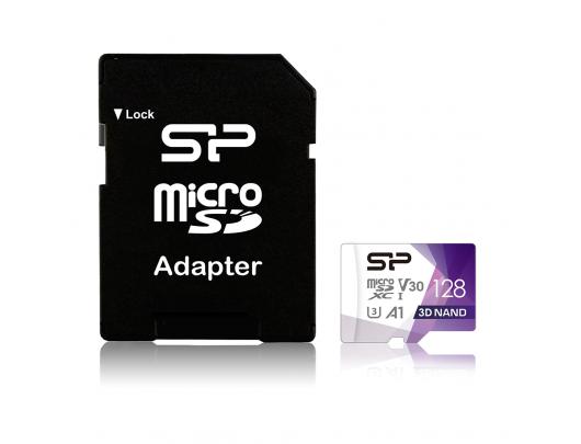 Atminties kortelė Silicon Power Superior Pro 128GB Micro SDXC CL10 su SD adapteriu