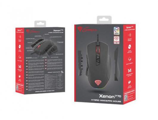 Žaidimų pelė Genesis Xenon 770, RGB LED light, Gaming Mouse