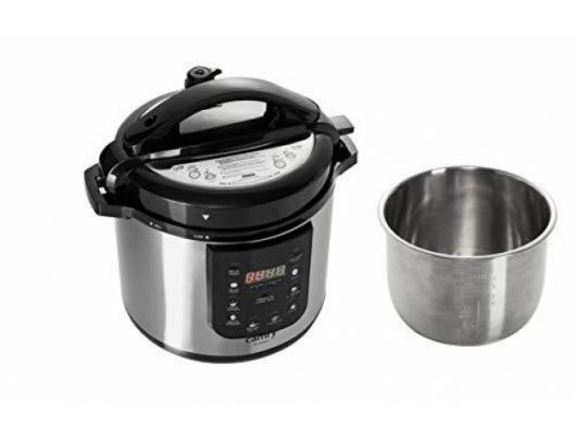 Greitpuodis Camry CR 6409 1500 W, Alluminium pot, 6 L, Number of programs 8, Stainless steel/Black