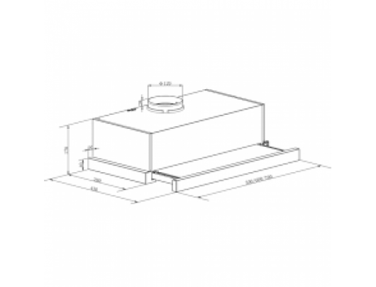Gartraukis Candy CBT625/2X 60 cm 332 m³/h Stainless steel