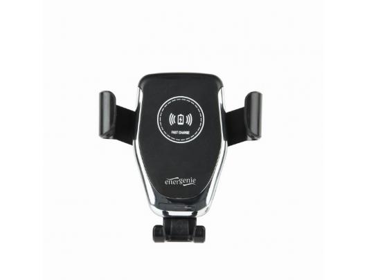 Laikiklis EnerGenie EG-TA-CHAV-QI10-01 77 g, Black, Car smartphone holder with wireless charger, Universal