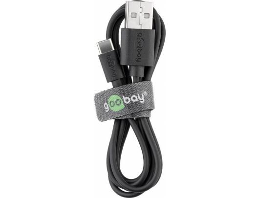 Kabelis Goobay 59122 USB 2.0 cable (USB-C to USB A), black