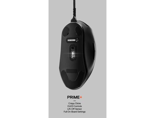 Žaidimų pelė SteelSeries Gaming Mouse Prime +, RGB LED light, Black, Wired