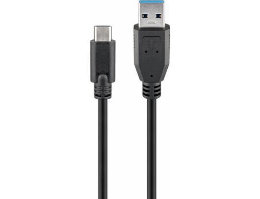 USB kabelis Goobay 71221 USB-C to USB A 3.0 cable, black, 2m