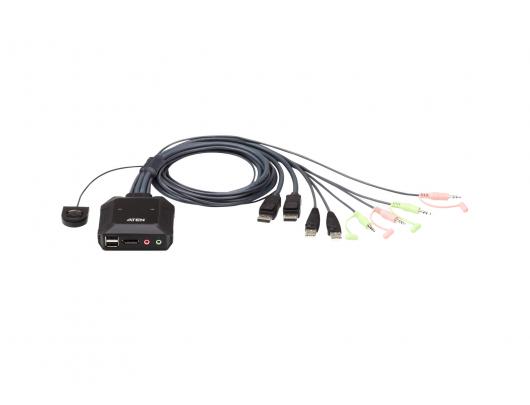 Komutatorius Aten USB DisplayPort Cable with Remote Port Selector CS22DP 2-Port KVM Switch