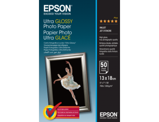 Foto popierius Epson Ultra Glossy 50 vnt., 13 x 18 cm, 300 g/m²