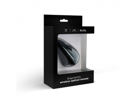 Belaidė pelė Gembird MUSW-ERGO-01 2.4GHz Wireless Optical Mouse, USB, Wireless connection, Black