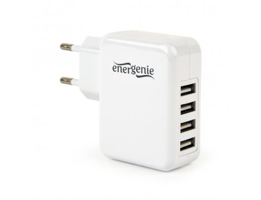 Įkroviklis Gembird Universal USB charger EG-U4AC-02 White