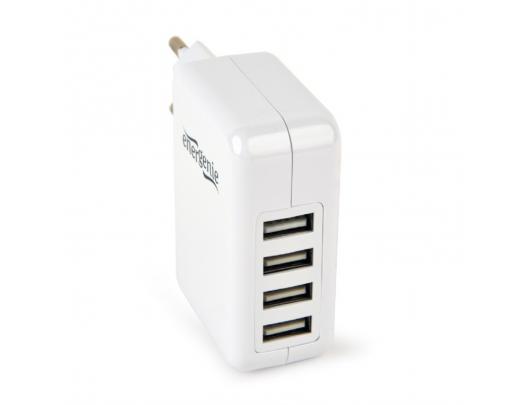 Įkroviklis Gembird Universal USB charger EG-U4AC-02 White