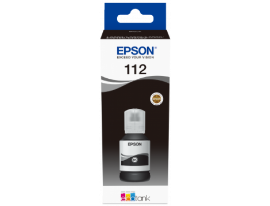 Rašalo kasetė Epson 112 EcoTank Pigment C13T06C14A Bottle, Black