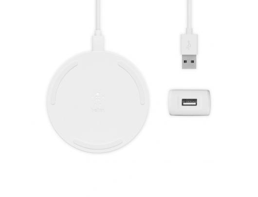 Įkroviklis Belkin Wireless Charging Pad with PSU & Micro USB Cable WIA001vfWH White