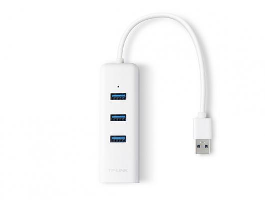 Jungčių stotelė TP-LINK USB 3.0 3-Port Hub & Gigabit Ethernet Adapter 2 in 1 USB Adapter UE330