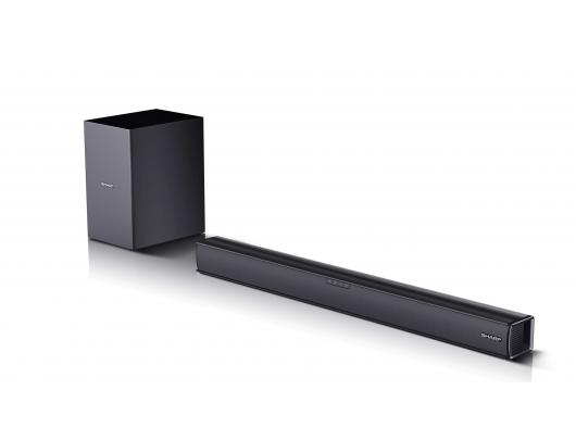 Garso sistema Sharp HT-SBW182, 2.1 Slim, AUX in, Bluetooth, HDMI, Optical, Bluetooth, 160 W, belaidis ryšys, juoda