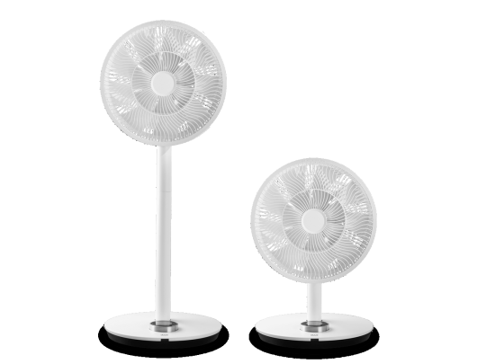 Ventiliatorius su stovu Duux Smart Fan Whisper Flex Smart Whitewith Battery Pack, laikmatis, greičio režimų skaičius 26, 2-22 W, Oscillation, skersmuo