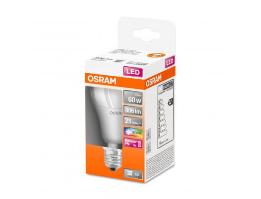 Osram LED Star+ Classic A RGBW FR 60 dimmable via Remote Control 9W/827 E27 bulb