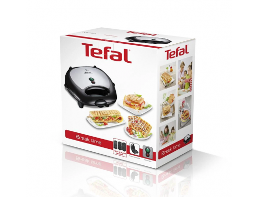 Sumuštinių keptuvė TEFAL Sandwitch Maker SW614831 700 W Number of plates 3 Black/Stainless Steel