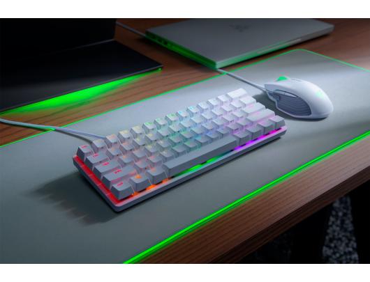 Žaidimų klaviatūra Razer Huntsman Mini, Gaming keyboard, RGB LED light, US, Mercury White, Wired