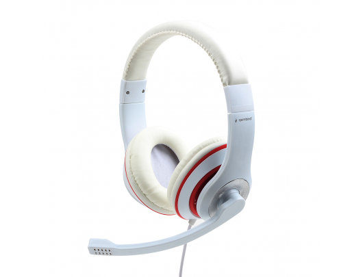 Ausinės Gembird Stereo Headset MHS 03 WTRD White with Red Ring, Headset