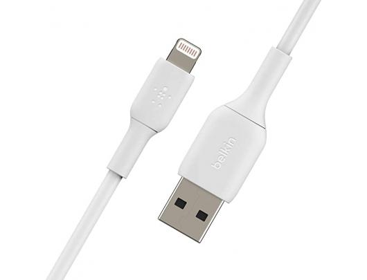 Kabelis Belkin Lightning to USB-A Cable 2m BOOST CHARGE Polyvinyl Chloride, White