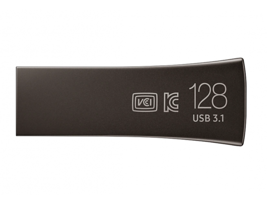 USB raktas Samsung BAR Plus MUF-128BE4/APC 128 GB, USB 3.1, Grey