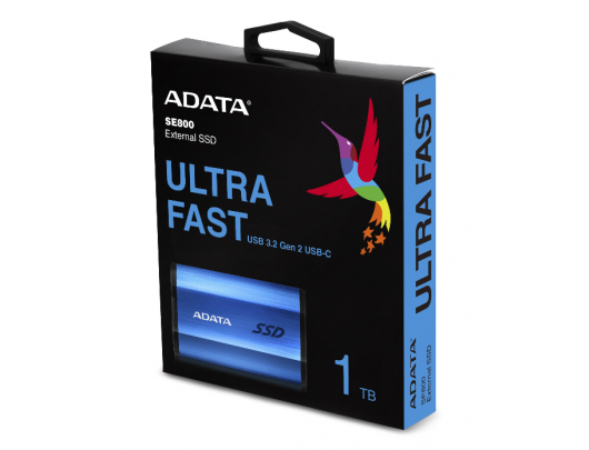 Išorinis diskas ADATA External SSD SE800 512 GB, USB 3.2, Black
