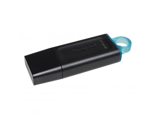 USB raktas Kingston DataTraveler Exodia USB 64GB, USB 3.2 Gen 1, Black/Blue, Protective Cap, Large loop