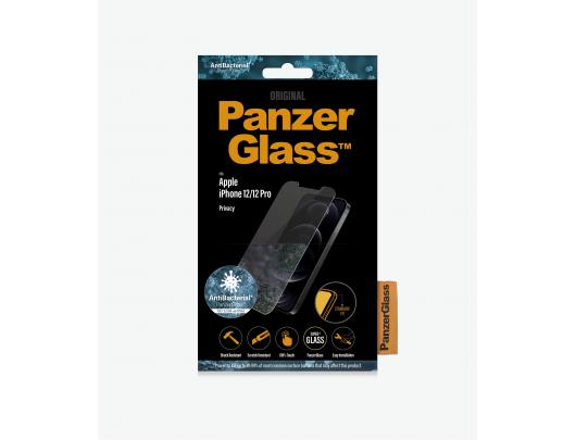 Ekrano apsauga PanzerGlass Privacy glass, Apple, For iPhone 12/12 Pro, Tempered Glass, Black, Clear Screen Protector