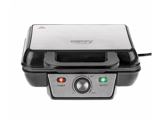 Vaflinė Camry Waffle Maker CR 3046 1600 W, Number of pastry 2, Belgium, Black/Stainless Steel
