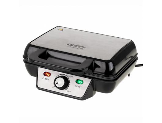 Vaflinė Camry Waffle Maker CR 3046 1600 W, Number of pastry 2, Belgium, Black/Stainless Steel