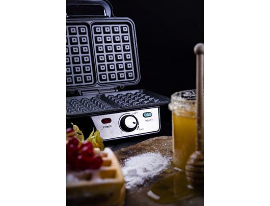 Vaflinė Camry Waffle Maker CR 3046 1600 W, Number of pastry 2, Belgium, Black/Stainless Steel