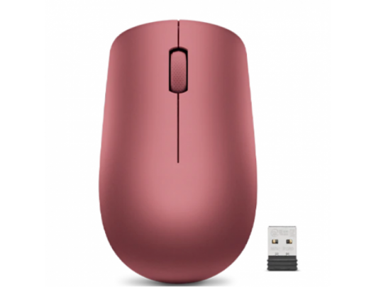 Pelė Lenovo 530 Wireless mouse, 2.4 GHz Wireless via Nano USB, Cherry Red