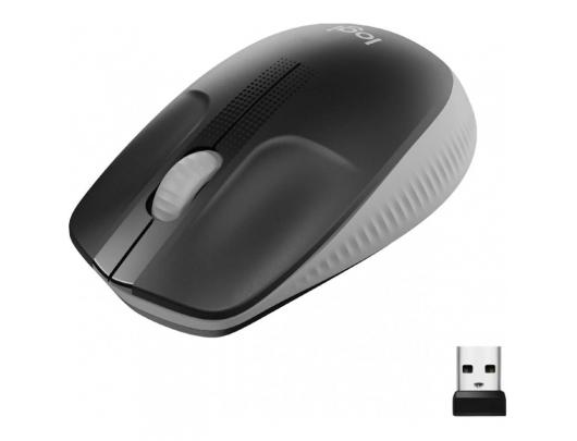 Belaidė pelė Logitech Full size Mouse M190 	Wireless, Mid Grey, USB