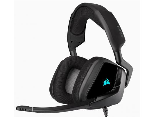 Ausinės Corsair Premium Gaming Headset with 7.1 Surround Sound VOID RGB ELITE USB , Carbon, Over-Ear