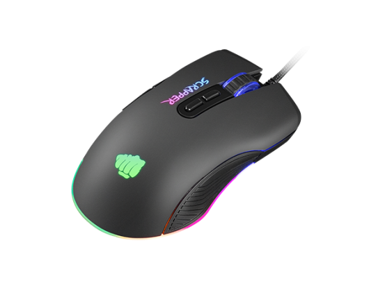 Žaidimų pelė Genesis Gaming Mouse Fury Scrapper Wired, 500-6400 DPI, Black