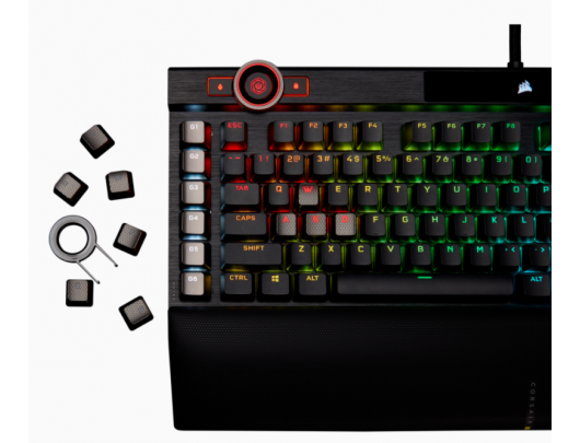 Žaidimų klaviatūra Corsair Mechanical Gaming Keyboard K100 RGB Optical NA, Wired, Black/Red