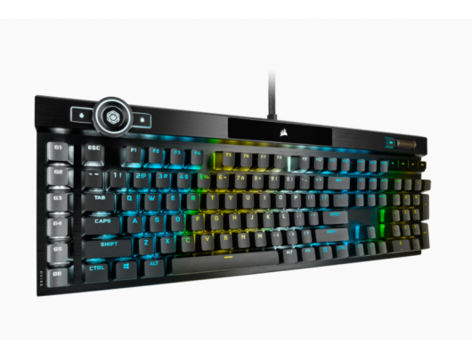Žaidimų klaviatūra Corsair Mechanical Gaming Keyboard K100 RGB Optical NA, Wired, Black/Red