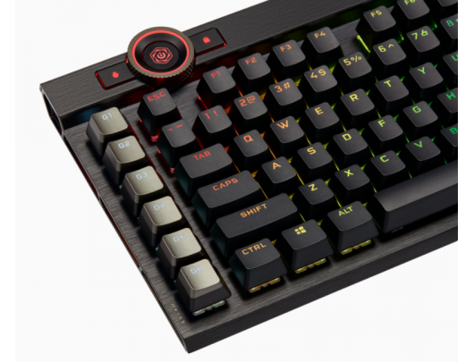 Žaidimų klaviatūra Corsair Mechanical Gaming Keyboard K100 RGB Optical NA, Wired, Black/Red