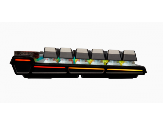 Žaidimų klaviatūra Corsair Mechanical Gaming Keyboard K100 RGB Optical NA, Wired, Black/Red