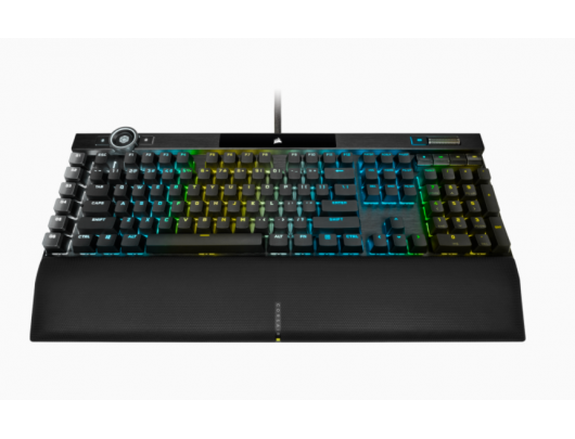 Žaidimų klaviatūra Corsair Mechanical Gaming Keyboard K100 RGB Optical NA, Wired, Black/Red