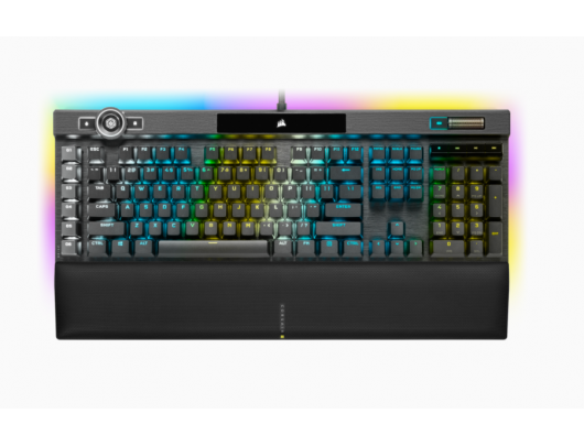 Žaidimų klaviatūra Corsair Mechanical Gaming Keyboard K100 RGB Optical NA, Wired, Black/Red