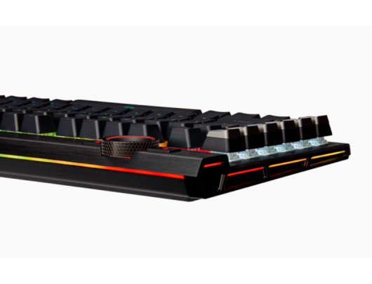 Žaidimų klaviatūra Corsair Mechanical Gaming Keyboard K100 RGB Optical NA, Wired, Black/Red