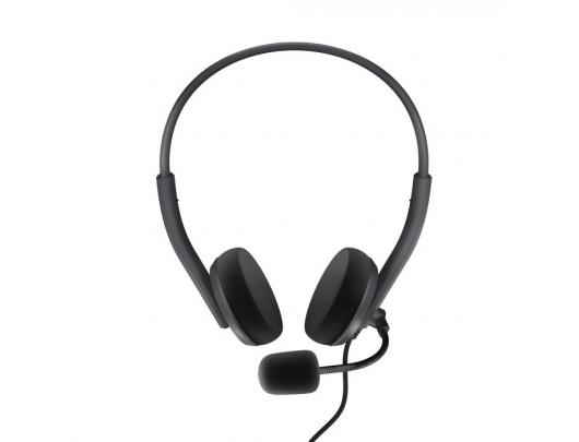 Ausinės Energy Sistem Headset Office 2 Anthracite, On-ear, 3.5mm plug, retractable boom mic.