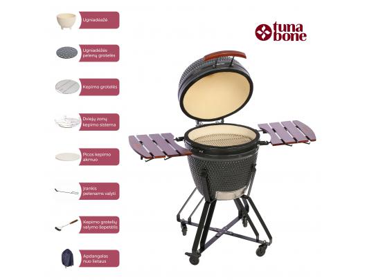 Lauko kepsninė TunaBone Kamado classic 21", M dydžio, tamsiai pilka