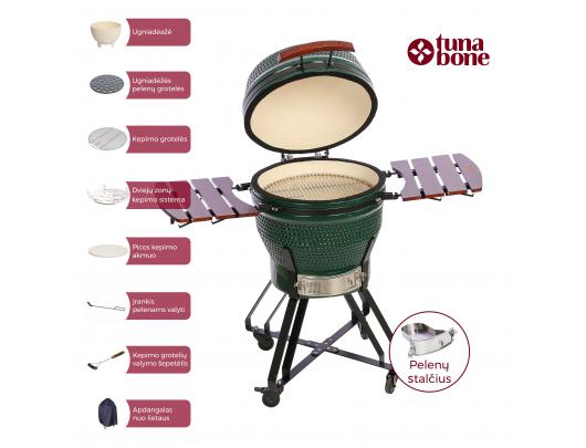 Lauko kepsninė TunaBone Kamado Pro 22", M dydžio, žalia