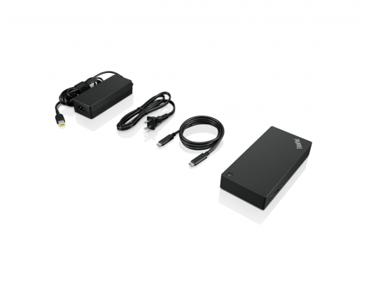 Jungčių stotelė ThinkPad Universal USB USB-C Dock (Max displays: 3, Max resolution: 4K/60Hz, Supports: 2x4K/60Hz, 1xEthernet LAN (RJ-45), 2xDP 1.4, 1