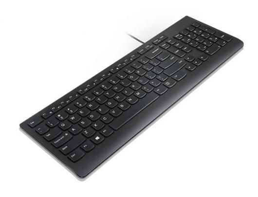 Klaviatūra Lenovo Essential Wired Keyboard Wired via USB-A, Keyboard layout US Euro, Black