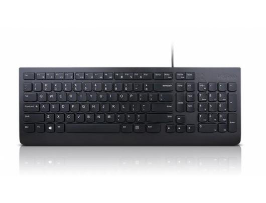 Klaviatūra Lenovo Essential Wired Keyboard Wired via USB-A, Keyboard layout Lithuanian, Black