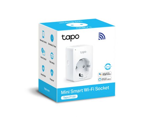 TP-LINK Mini Smart Wi-Fi Socket Tapo P100 (1-pack) White