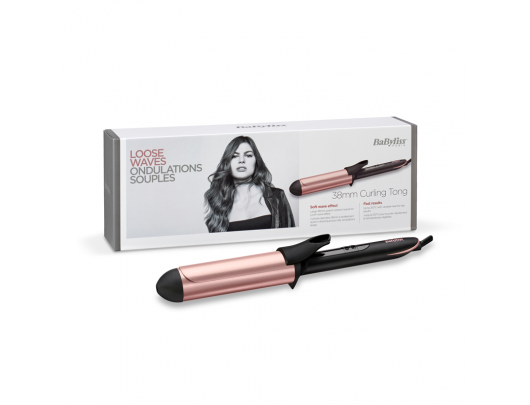 Garbanojimo žnyplės  Babyliss C453E, 38 mm skersmuo, juodas/rožinis